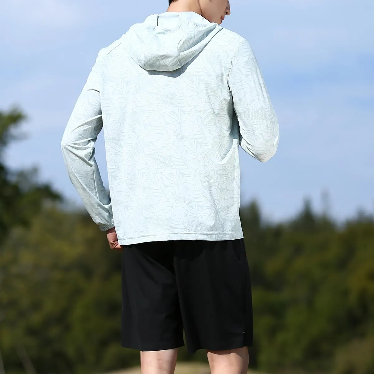 Bealin Men's UPF 50  Light Jacket Full Zip Hoodie Sun Protection Outdoor Long Sleeve Fishing Hiking Performance Shirt