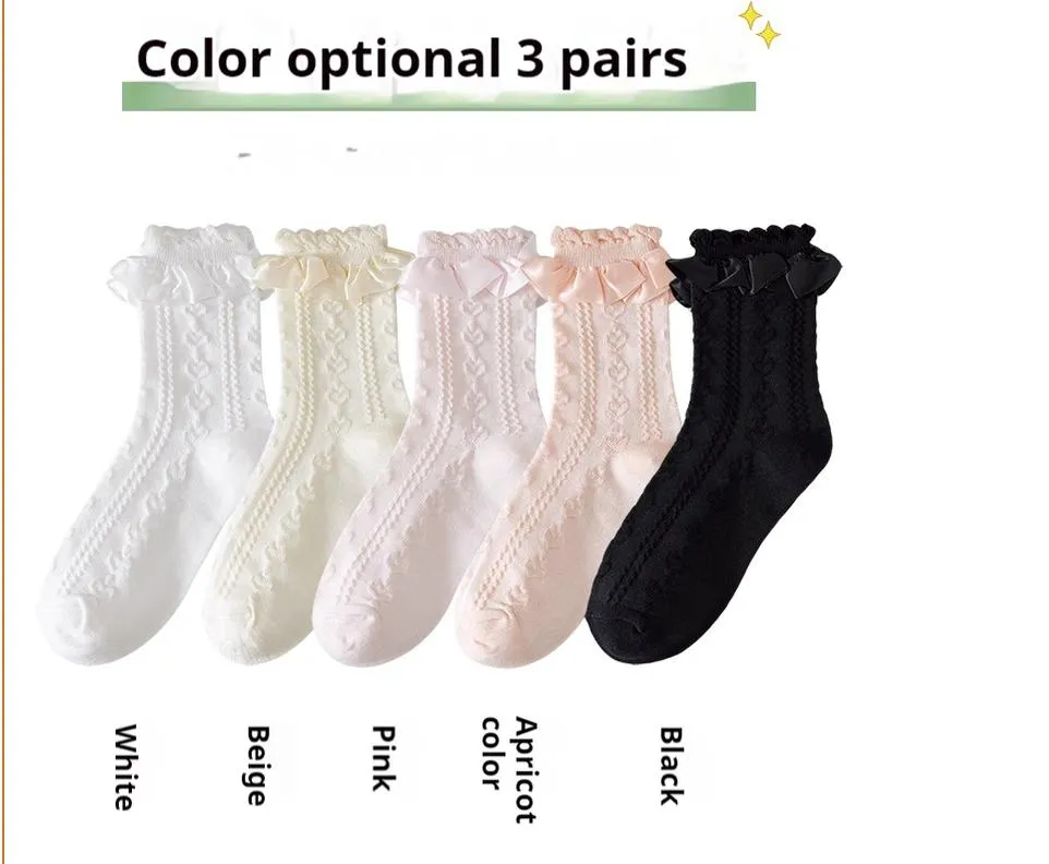 (BFM)JingChi~Sweet Lolita Socks Women's Multicolor JK Mid-Calf Socks