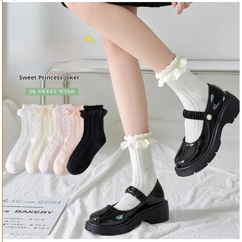 (BFM)JingChi~Sweet Lolita Socks Women's Multicolor JK Mid-Calf Socks