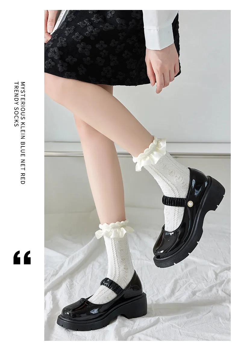 (BFM)JingChi~Sweet Lolita Socks Women's Multicolor JK Mid-Calf Socks