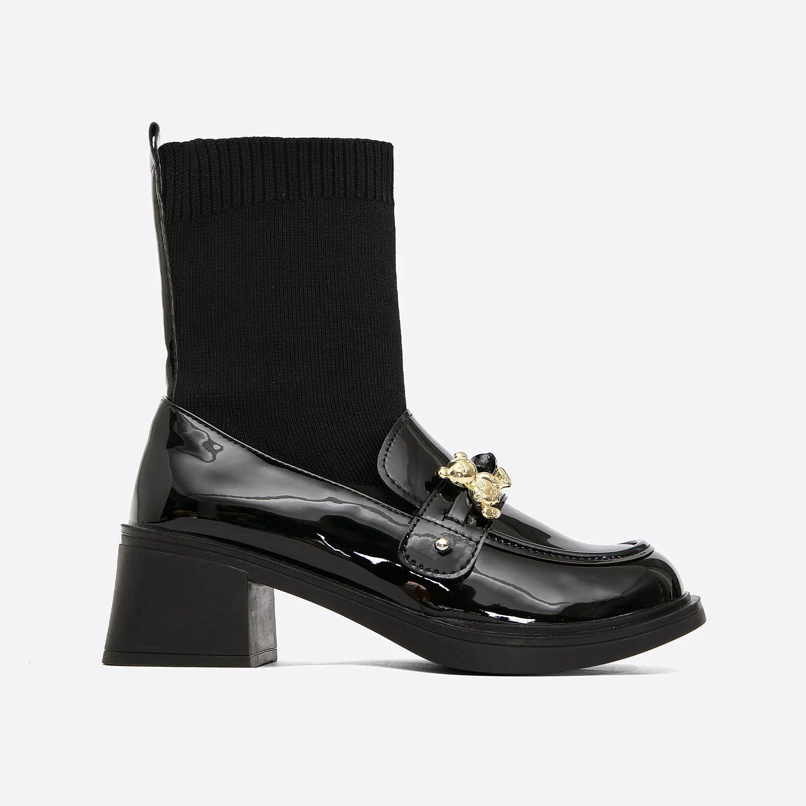 binfenxie-Women British Classic Sock Ankle Boots