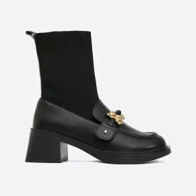 binfenxie-Women British Classic Sock Ankle Boots