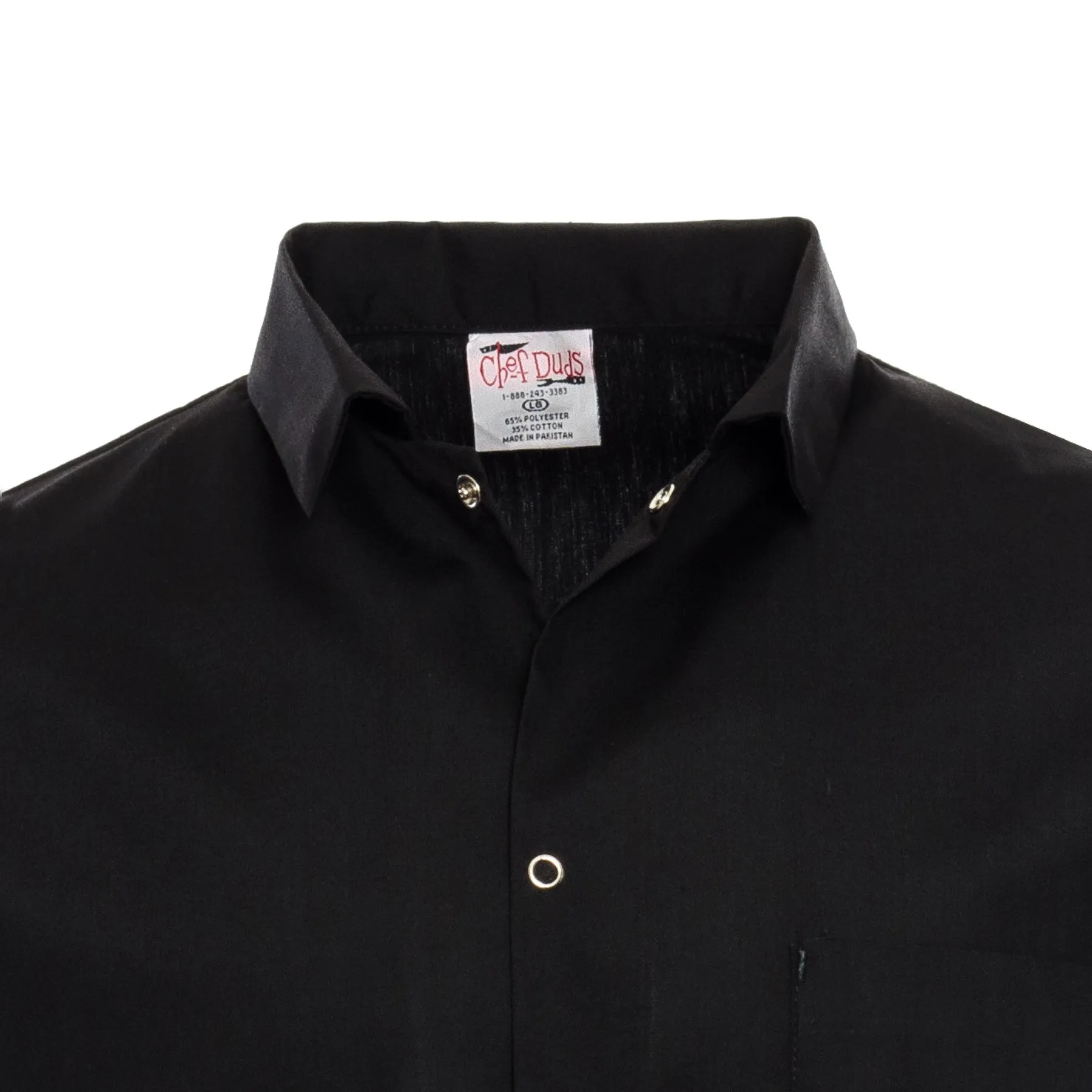 Black Chef Duds Basic Cook Shirt 601