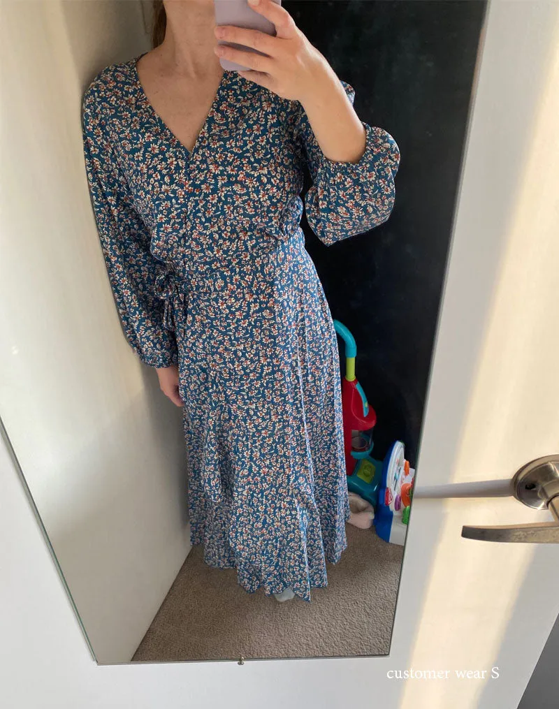 Boho Midi Dress, Autumn Dress, Claire in Red