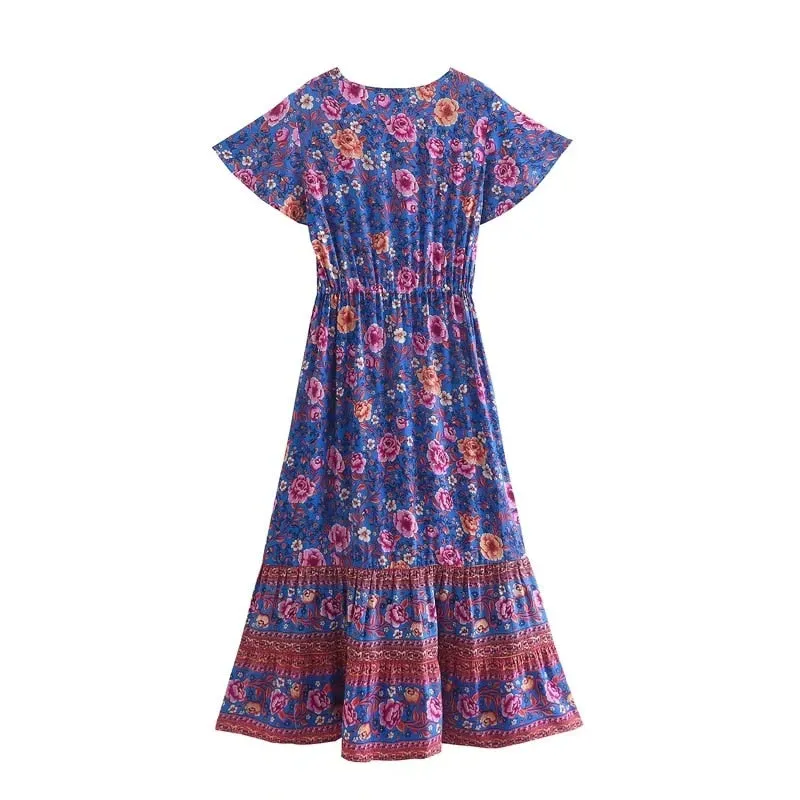 Boho Midi Dress, Sundress, Adrienne Theodosia