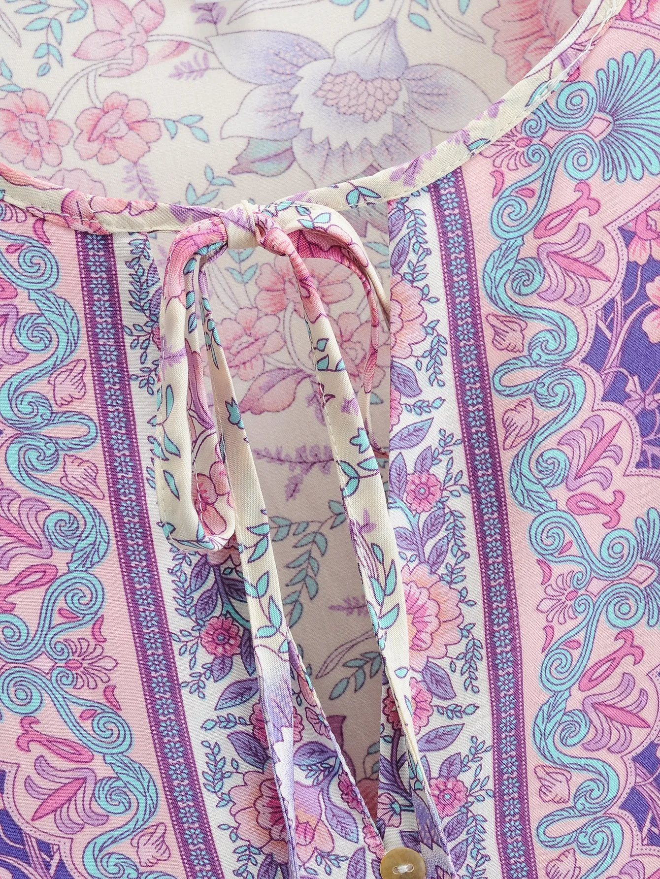Boho Midi Dress, Sundress, Purple Verbena