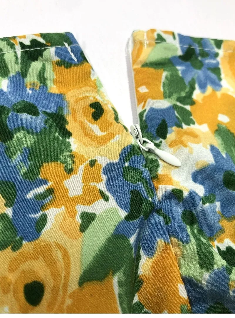 Boho Midi Dress, Sundress, Yellow Rose Garden
