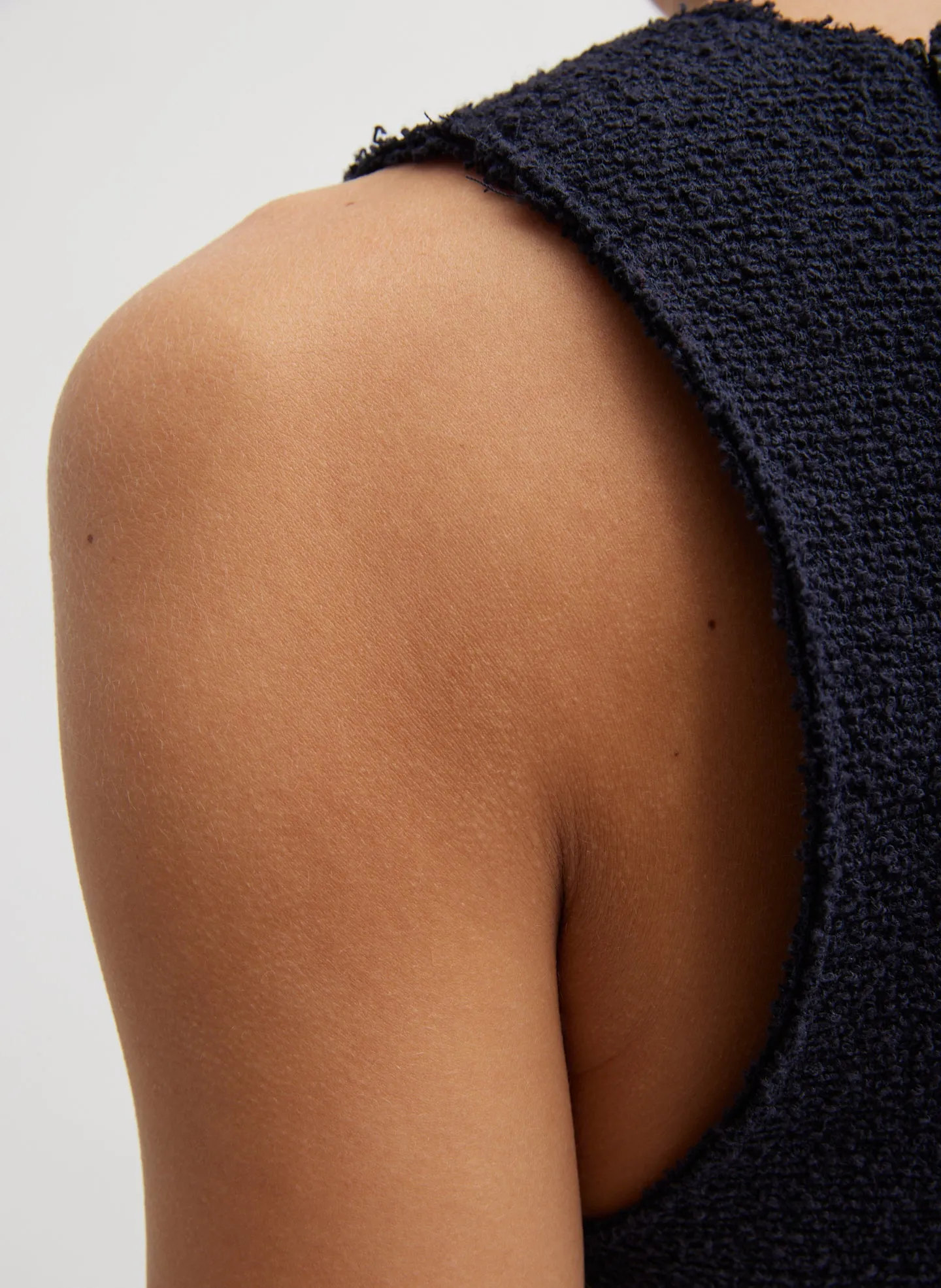 Boucle Knit Tank Tucked Dress
