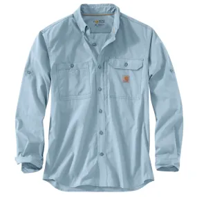 Carhartt Men's Celestial Blue Force Ridgefield Solid LS Shirt