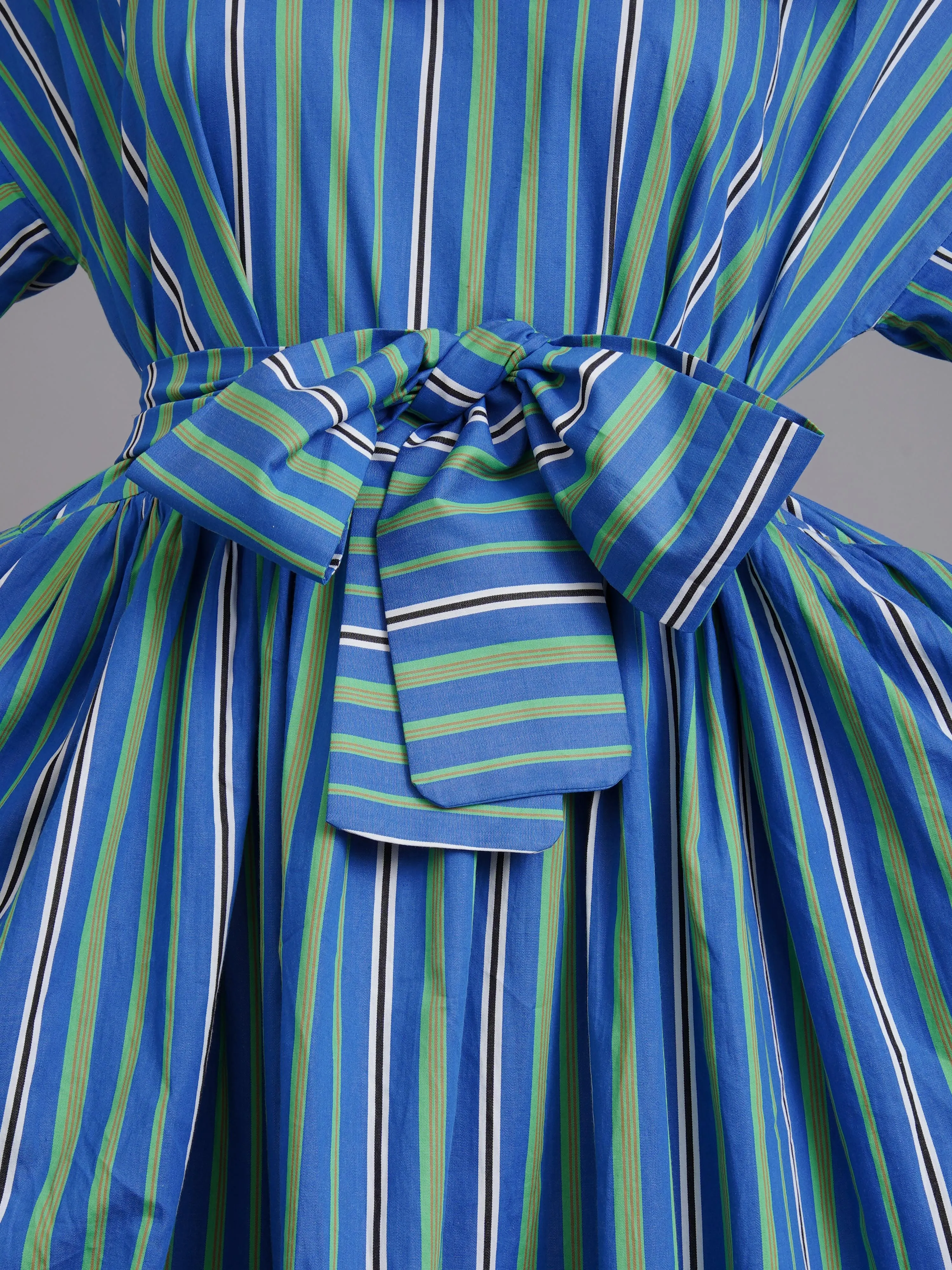 Cat Belted Voluminous Dress