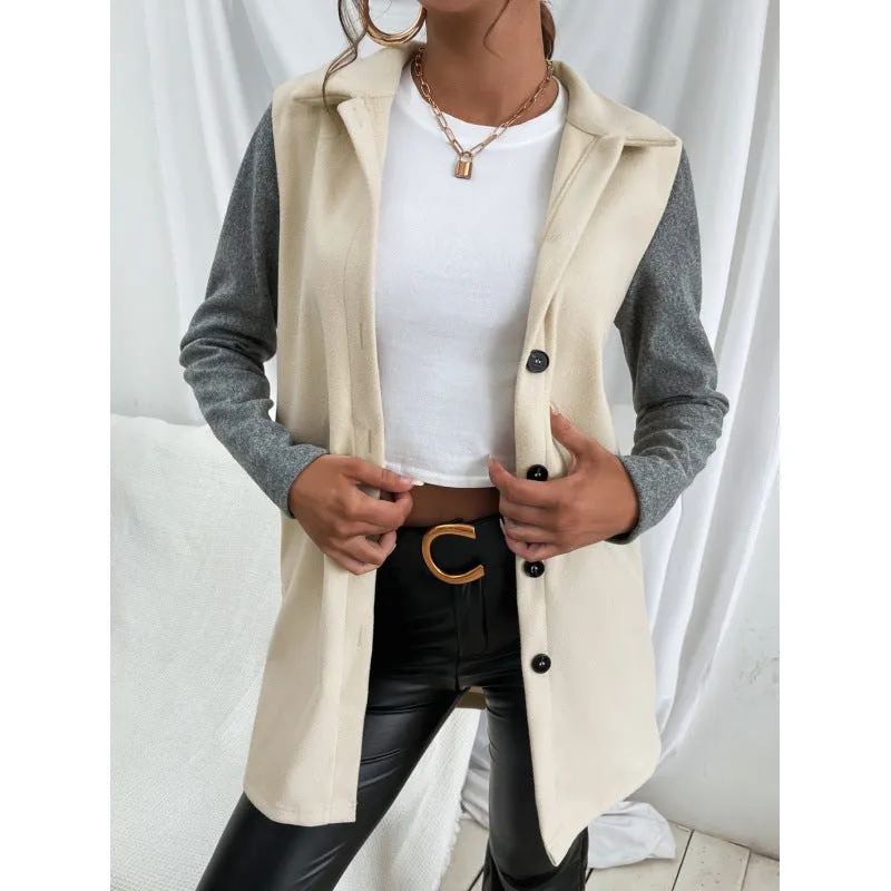 Color Block Shacket Coat #164865