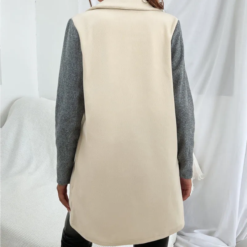 Color Block Shacket Coat #164865