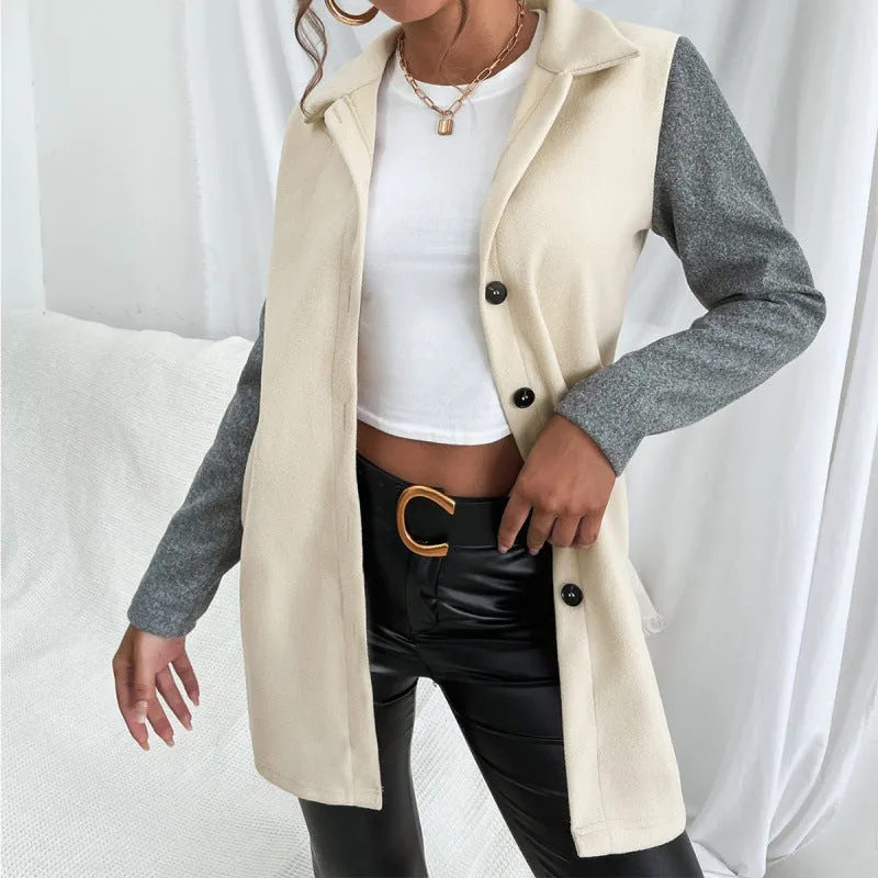 Color Block Shacket Coat #164865