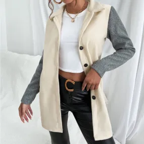 Color Block Shacket Coat #164865