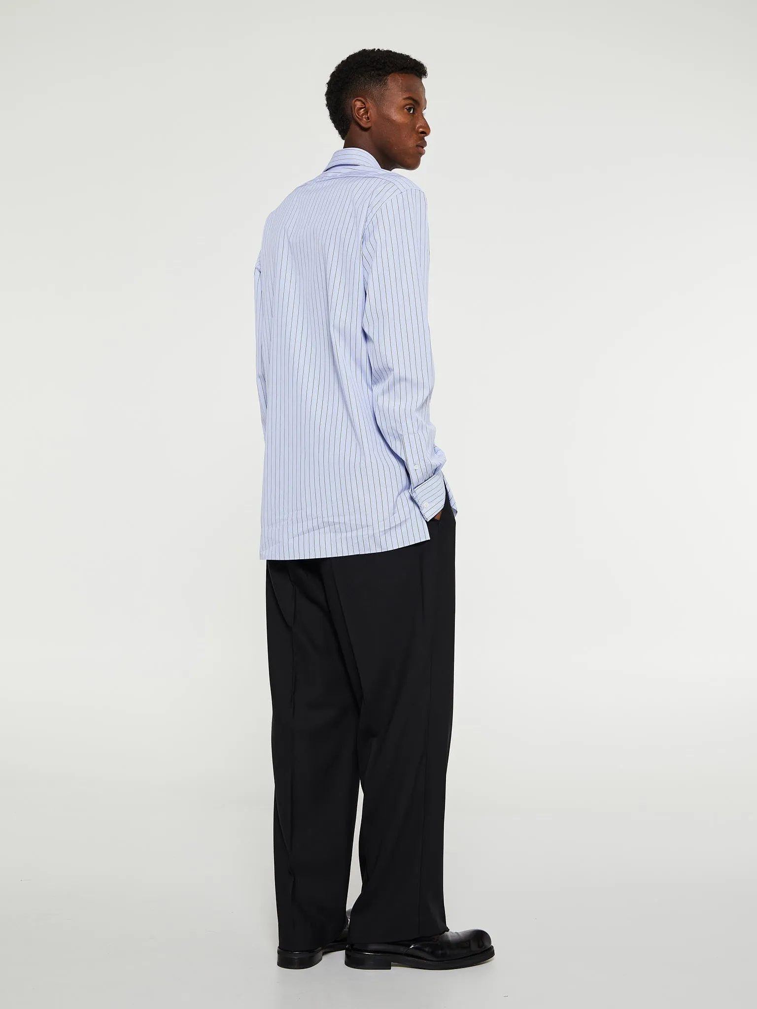 Cotton Poplin Shirt in Light Blue