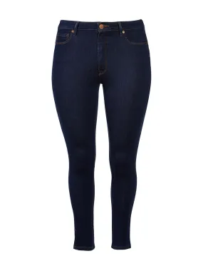 Dark Rinse Blue Blair Mid-Rise Skinny Jeans
