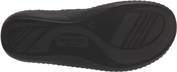 David Tate Women's Flats, Black Microfiber