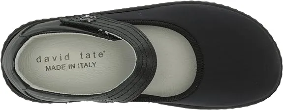 David Tate Women's Flats, Black Microfiber