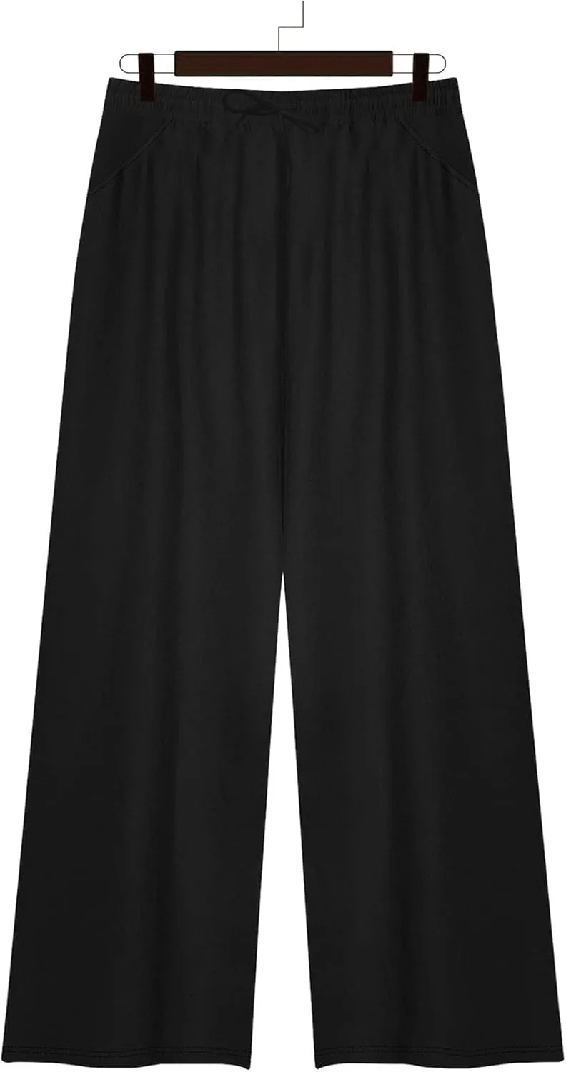 DGHM-JLMY Lady Fashion Commuter Straight Leg Pants Versatile Sports Loose Drawstring Trousers Essentials Wide Leg Pant