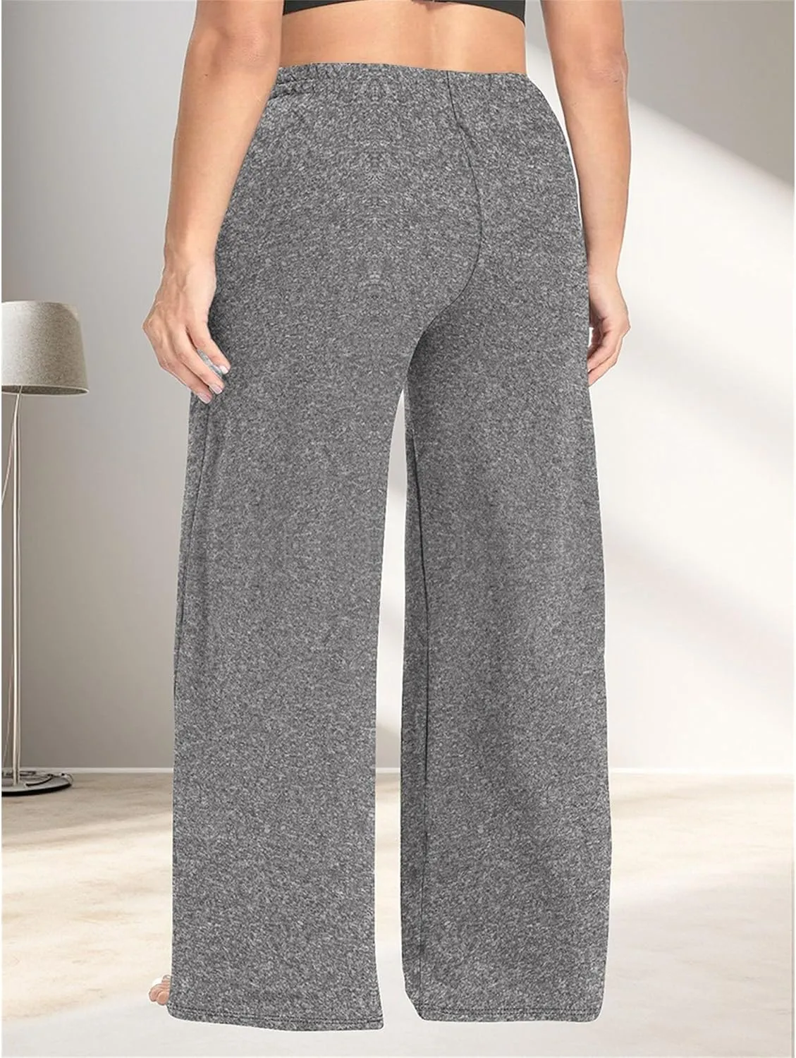 DGHM-JLMY Lady Fashion Commuter Straight Leg Pants Versatile Sports Loose Drawstring Trousers Essentials Wide Leg Pant
