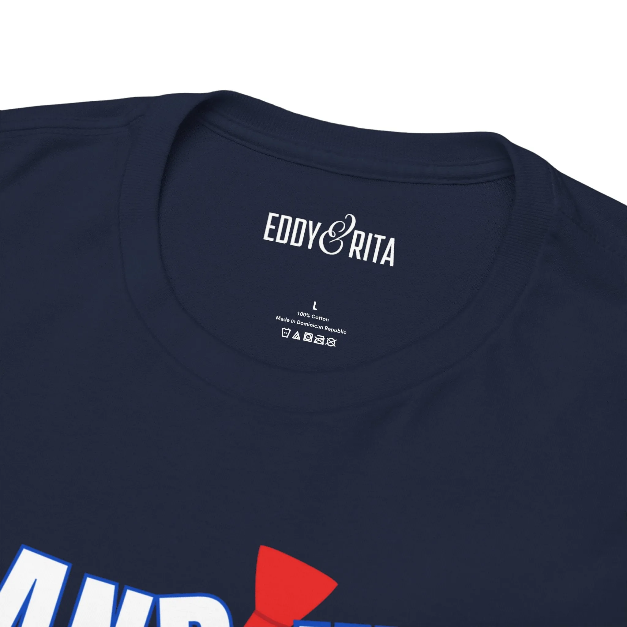 Eddy and Rita Unisex Heavy Cotton T-Shirt - "Stand With Trump" Patriotic Graphic Tee