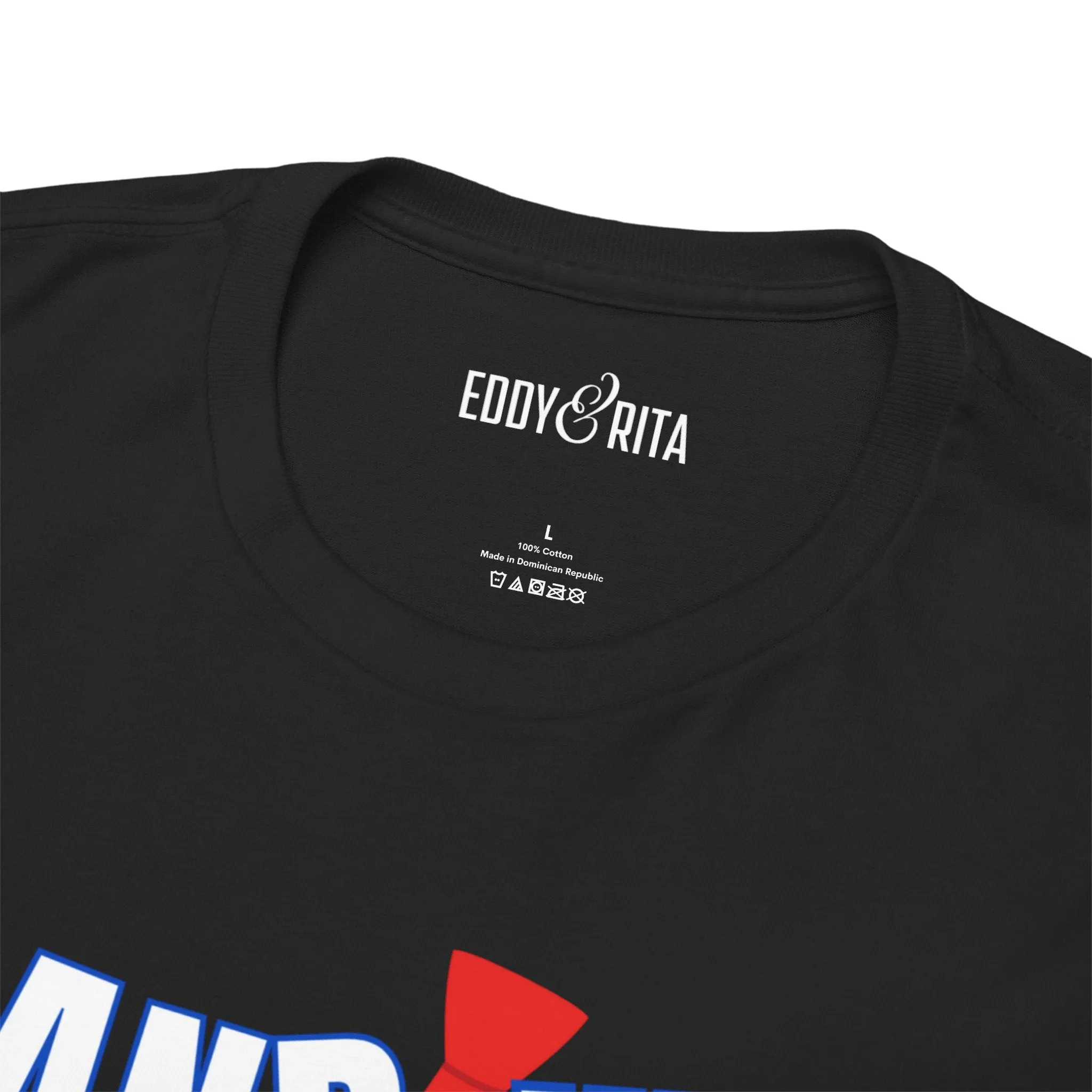 Eddy and Rita Unisex Heavy Cotton T-Shirt - "Stand With Trump" Patriotic Graphic Tee