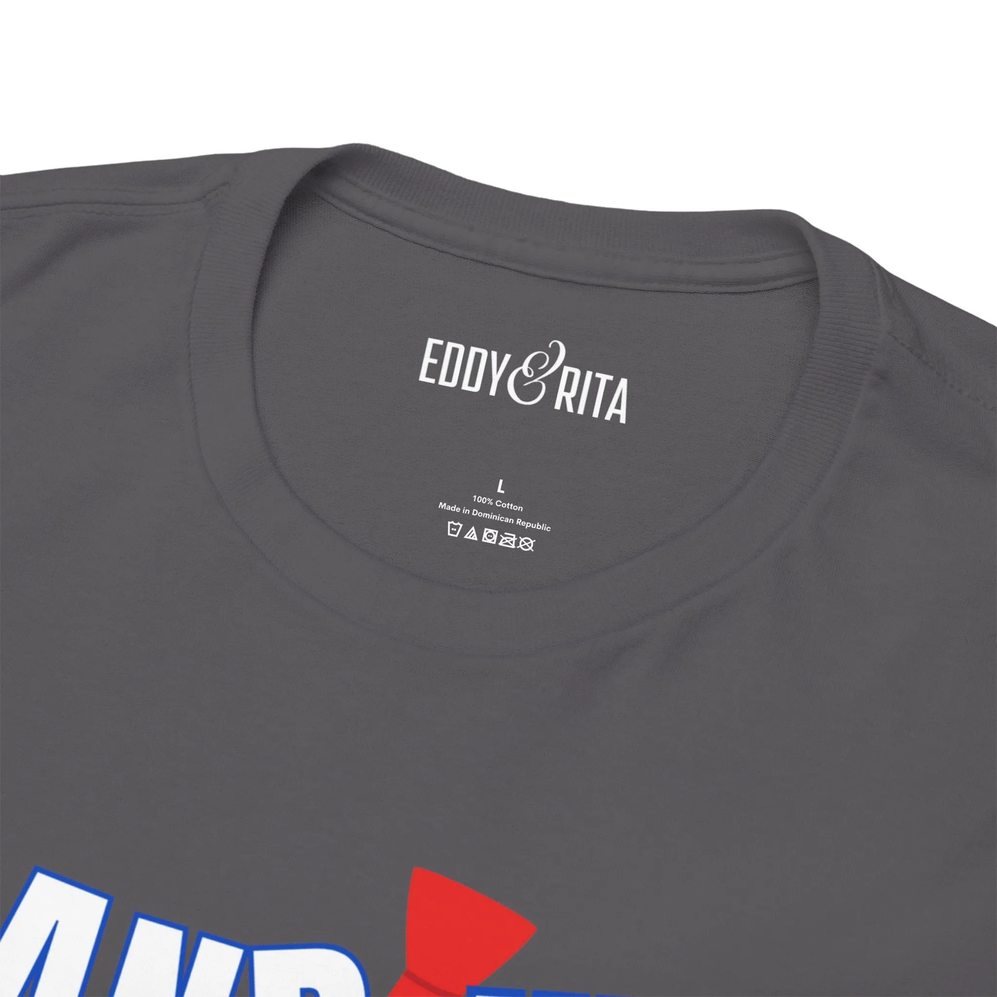 Eddy and Rita Unisex Heavy Cotton T-Shirt - "Stand With Trump" Patriotic Graphic Tee