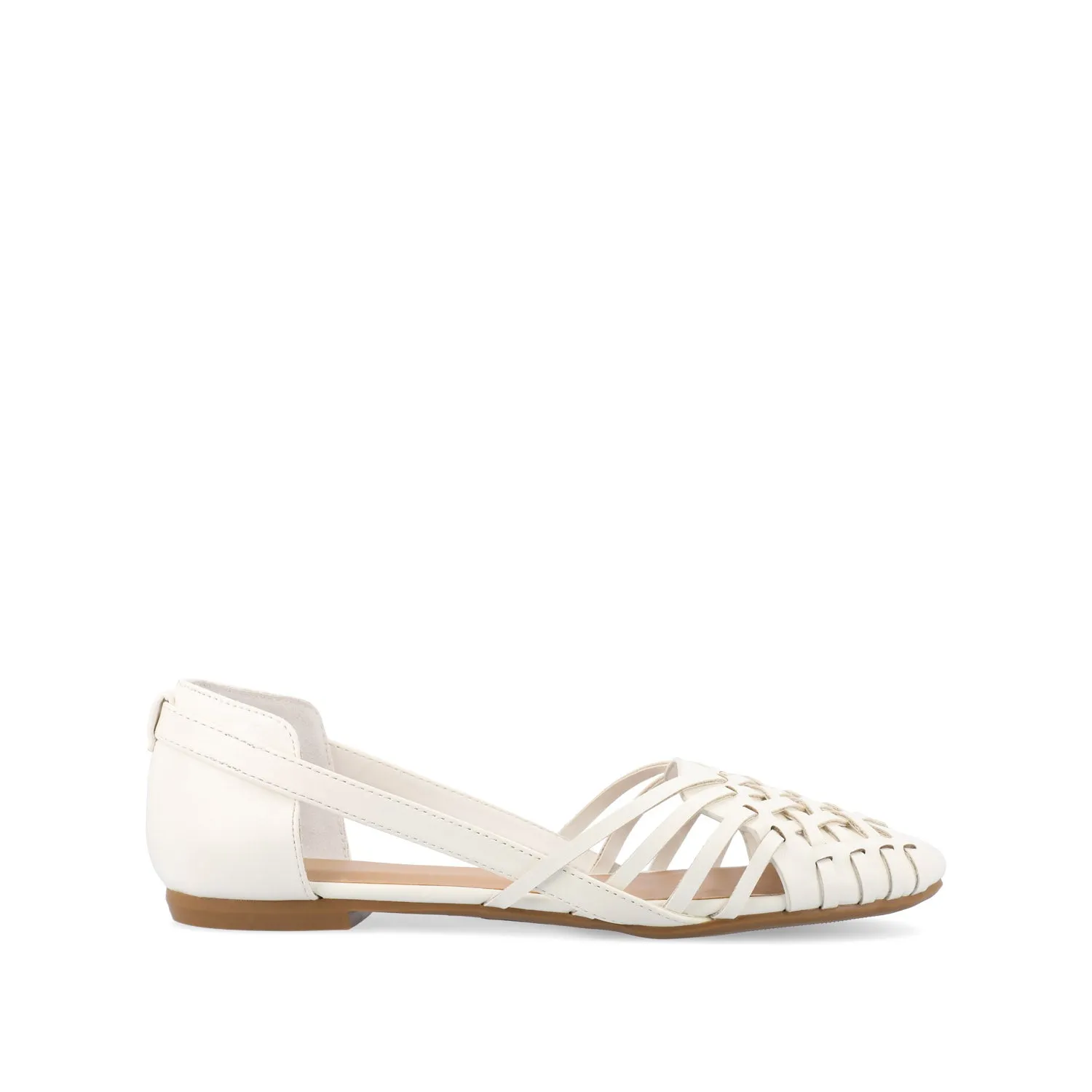 EKKO FAUX LEATHER FLATS IN WIDE