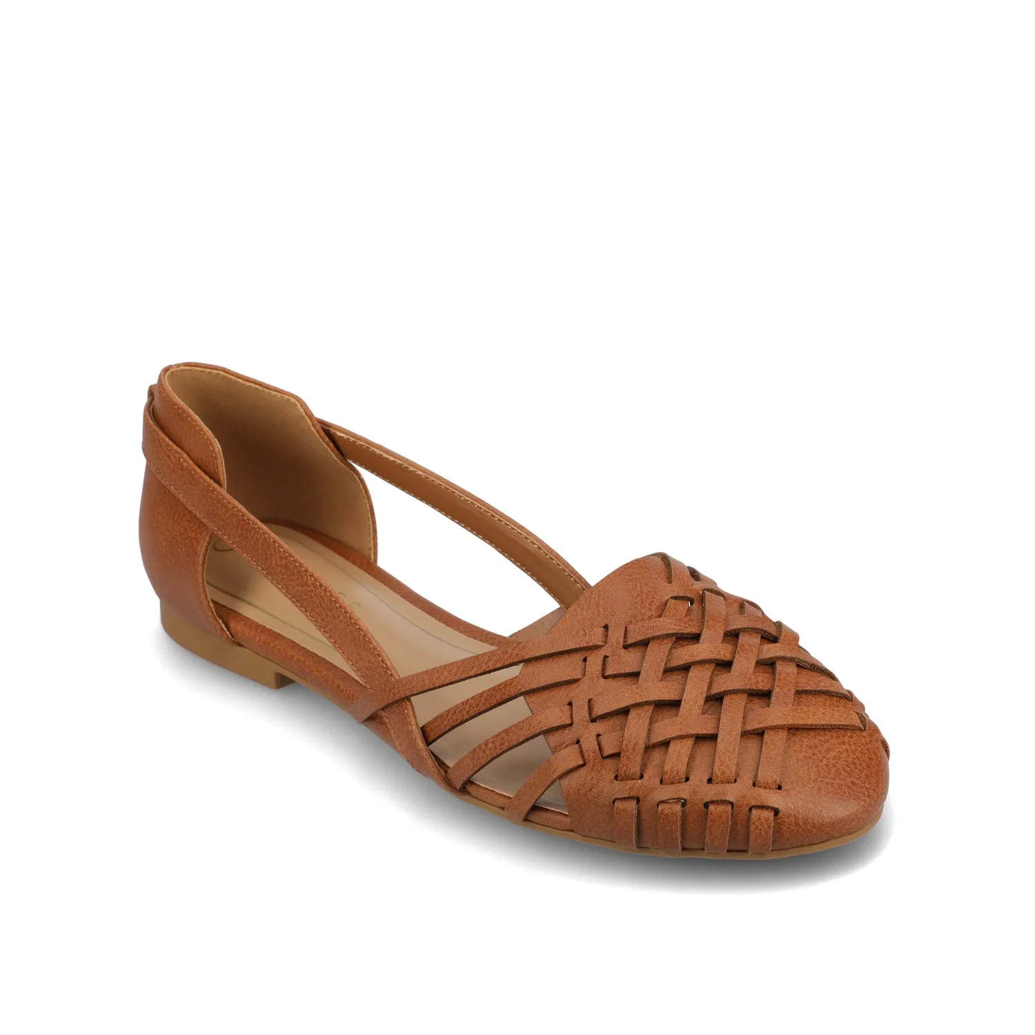 EKKO FAUX LEATHER FLATS IN WIDE