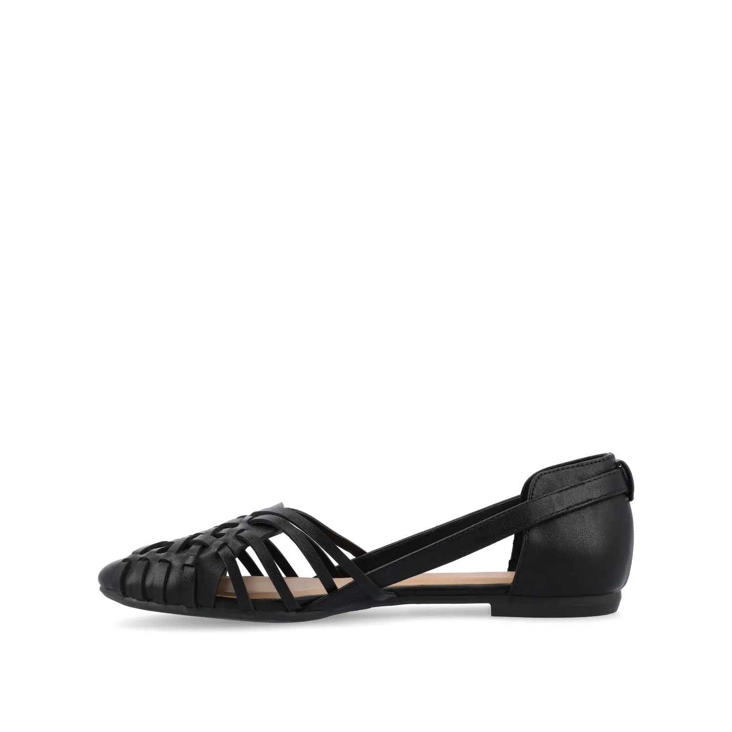 EKKO FAUX LEATHER FLATS IN WIDE