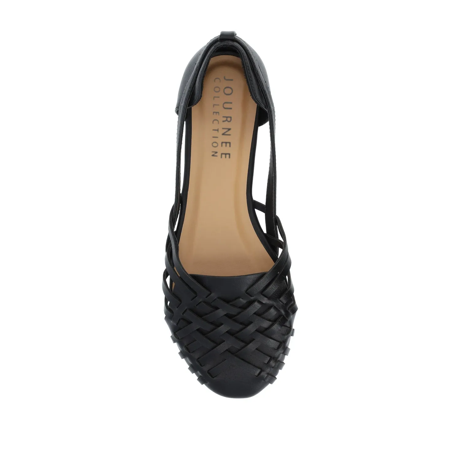 EKKO FAUX LEATHER FLATS IN WIDE