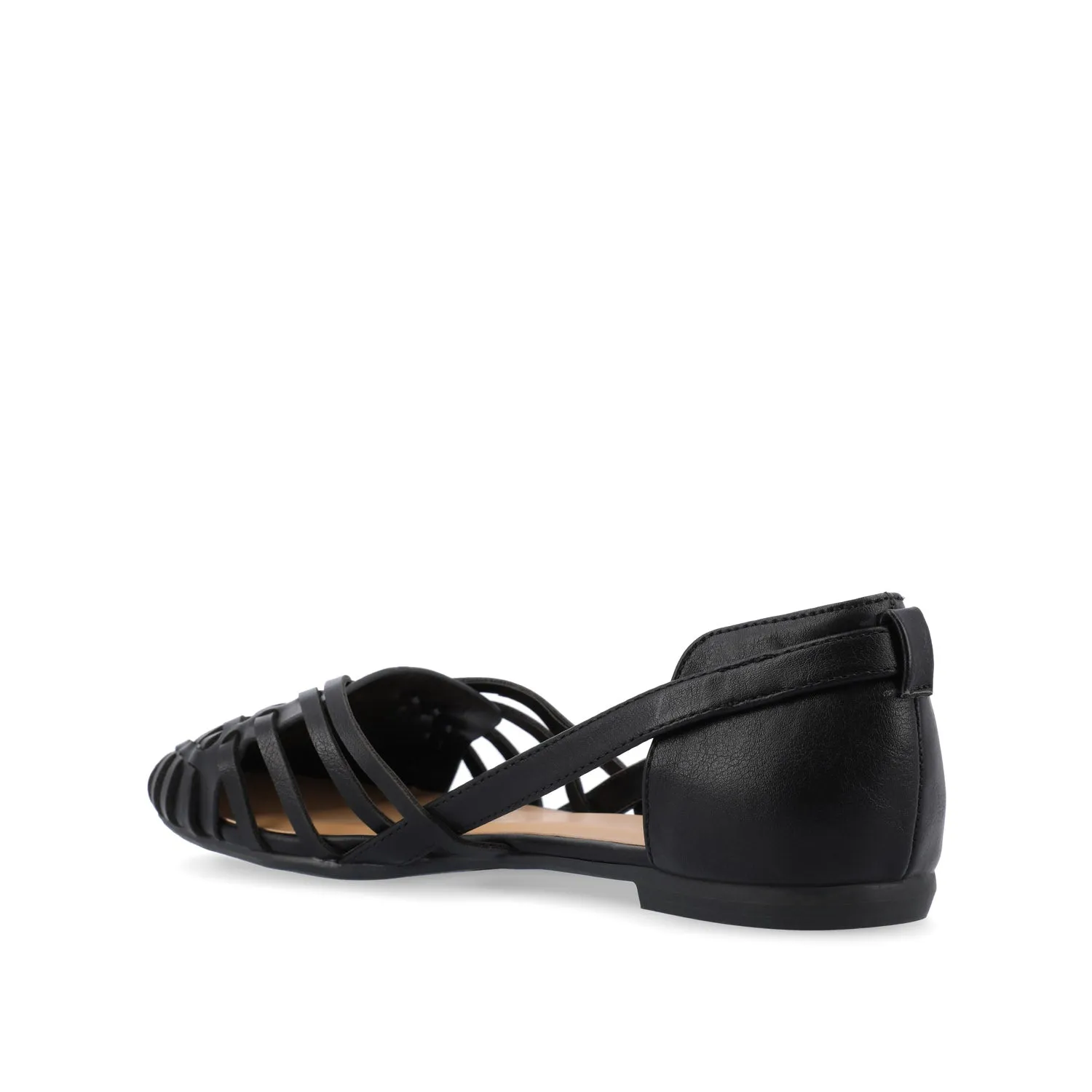 EKKO FAUX LEATHER FLATS IN WIDE
