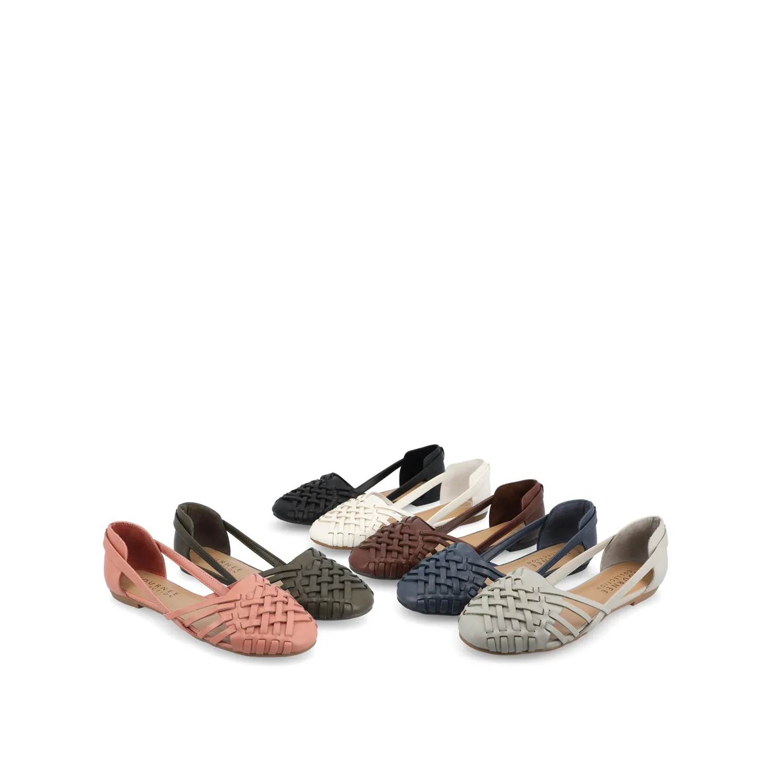 EKKO FAUX LEATHER FLATS IN WIDE