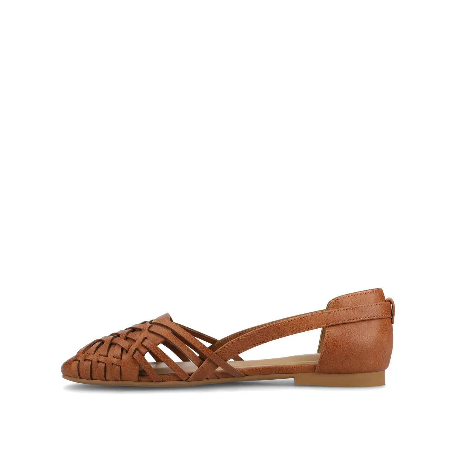 EKKO FAUX LEATHER FLATS IN WIDE