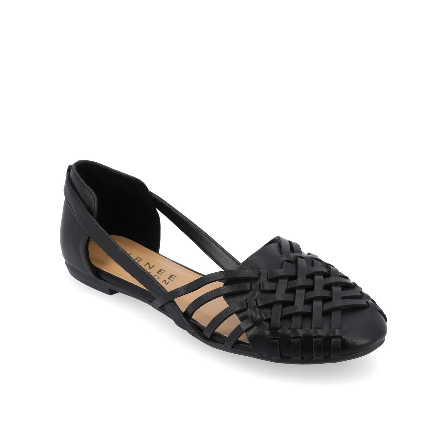 EKKO FAUX LEATHER FLATS IN WIDE