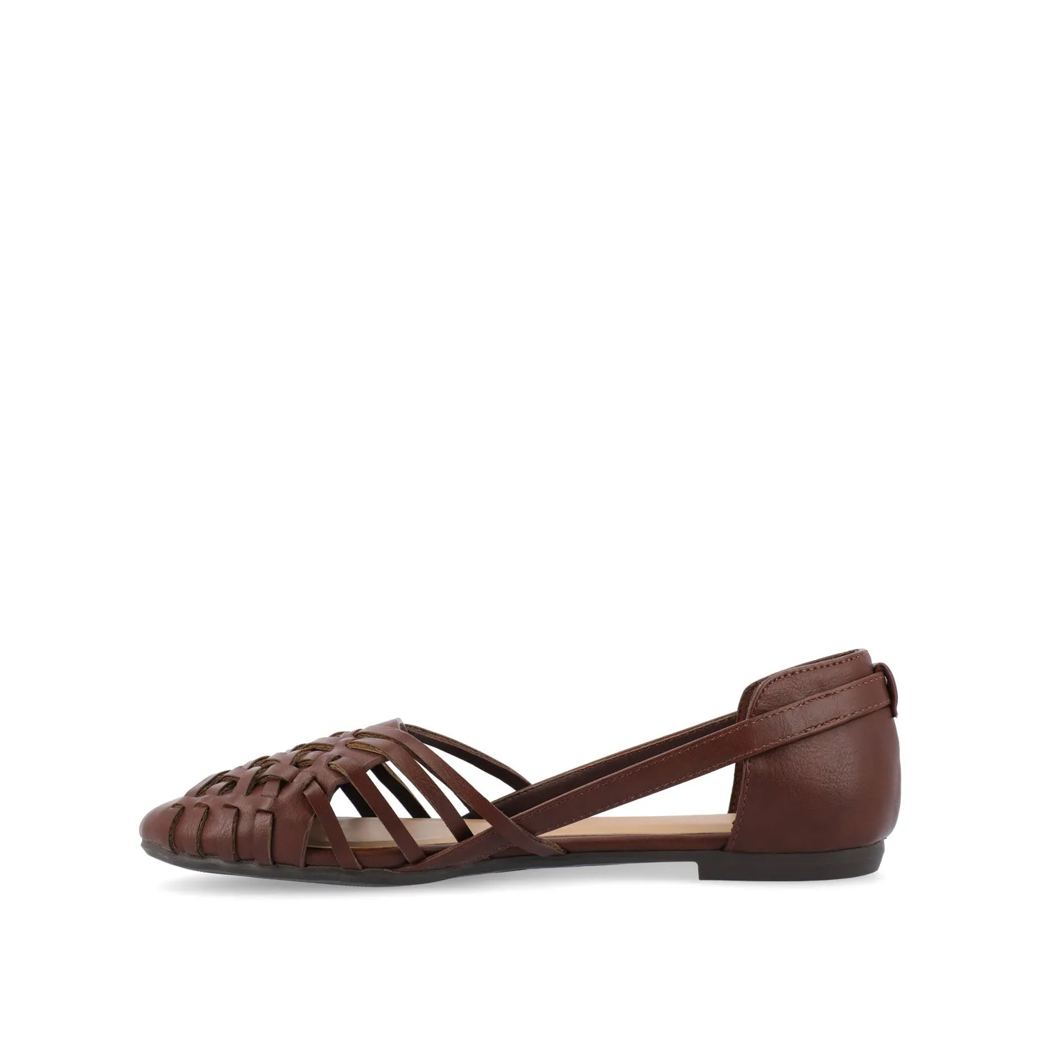 EKKO FAUX LEATHER FLATS IN WIDE