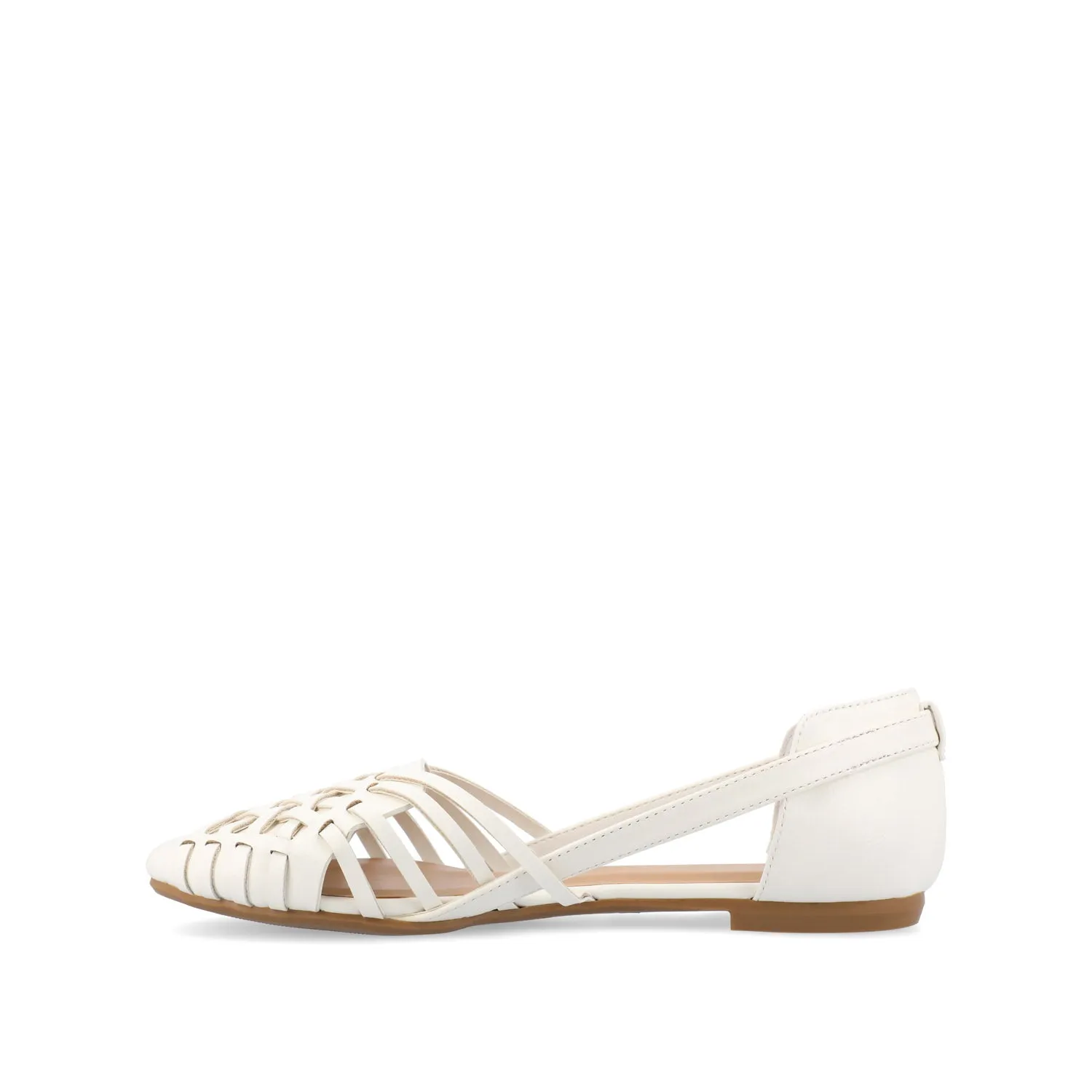 EKKO FAUX LEATHER FLATS IN WIDE