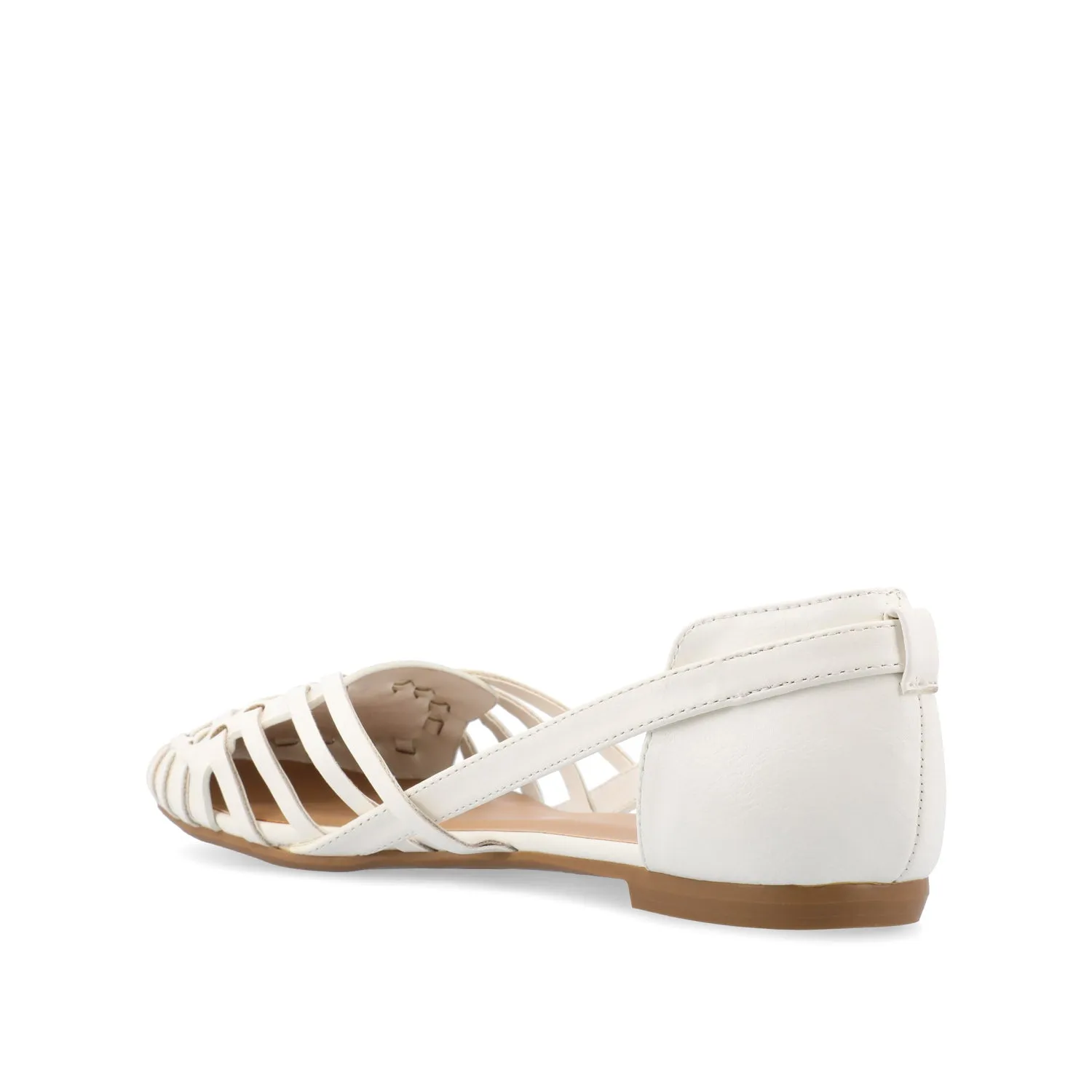EKKO FAUX LEATHER FLATS IN WIDE