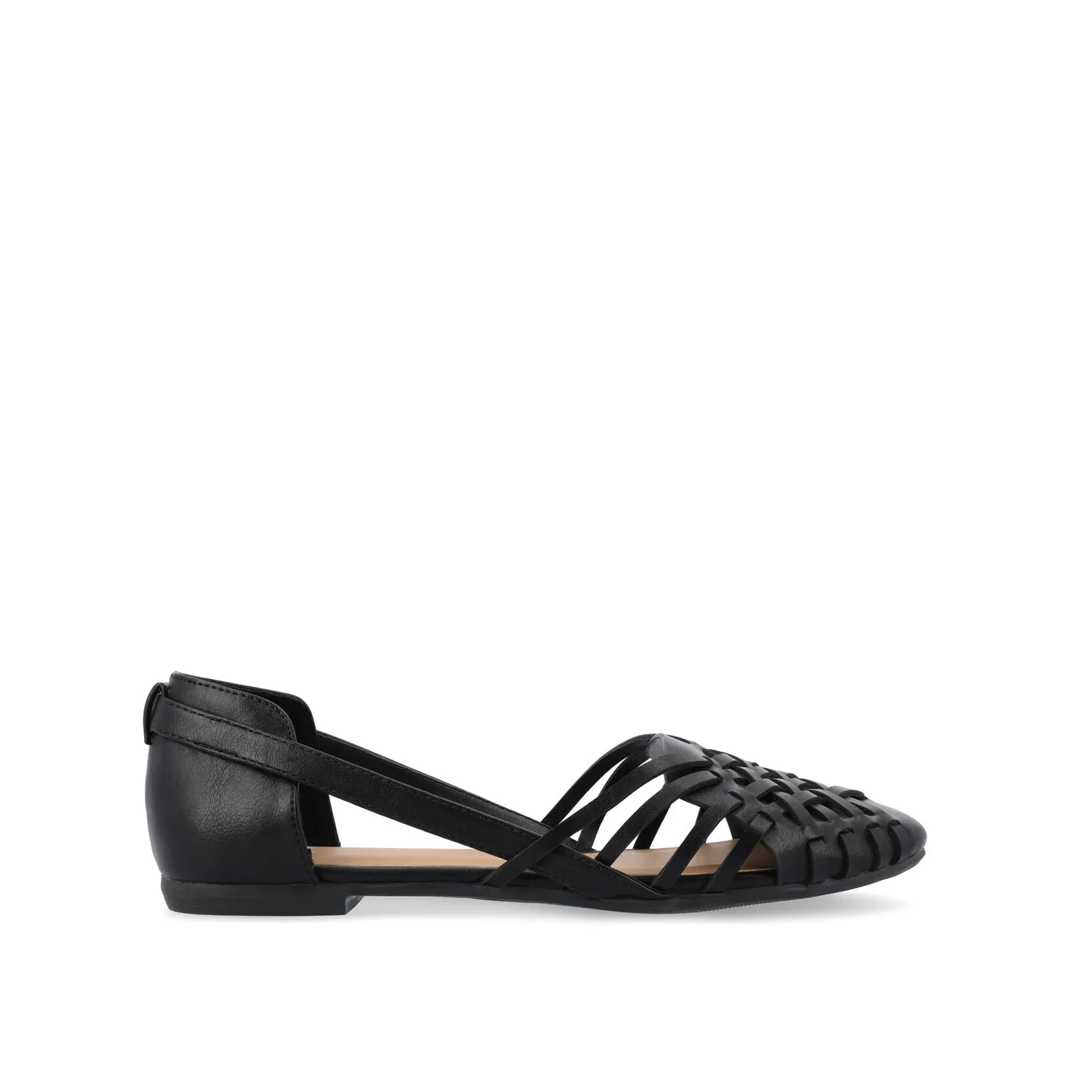 EKKO FAUX LEATHER FLATS IN WIDE