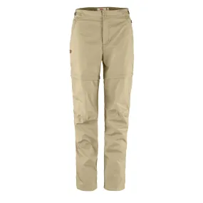 Fjallraven Womens Abisko Hike Zip-Off Trousers Reg Leg Fossil