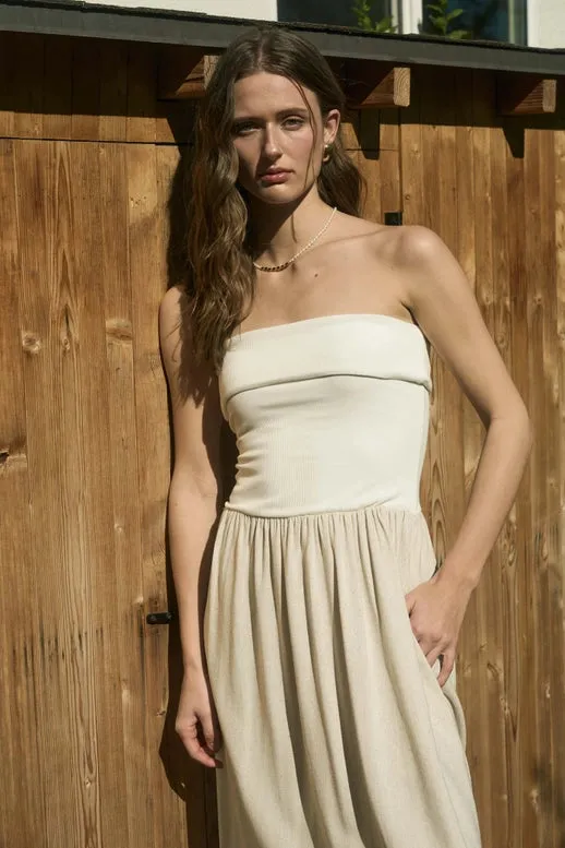 Fold over Midi Dress