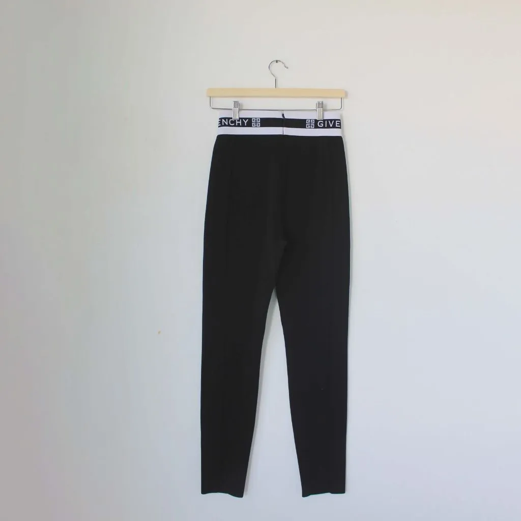 Givenchy black stretchy leggings with logo band