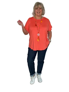 Hira Plus Size Comfy Stretchy Ankle Grazer Jeans