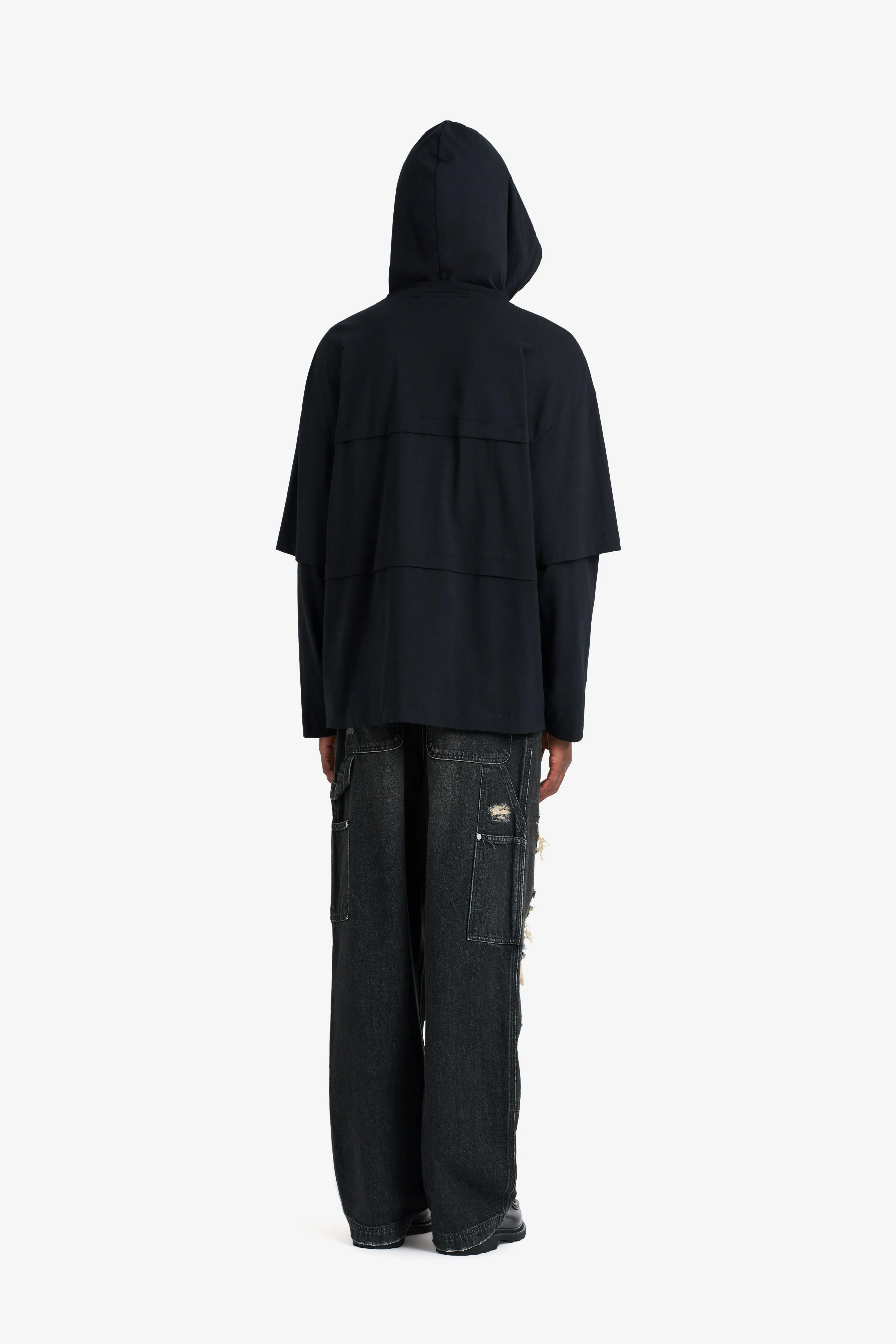 HOODIE LONG SLEEVES TEE SHIRT THE KITCHEN BLACK