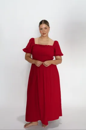 ISMAE MAXI DRESS RED
