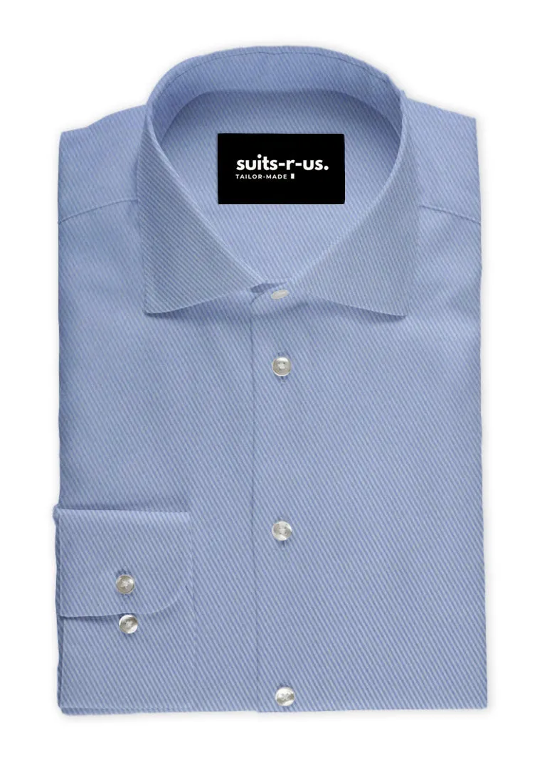 Light Blue Diagonal Twill Shirt