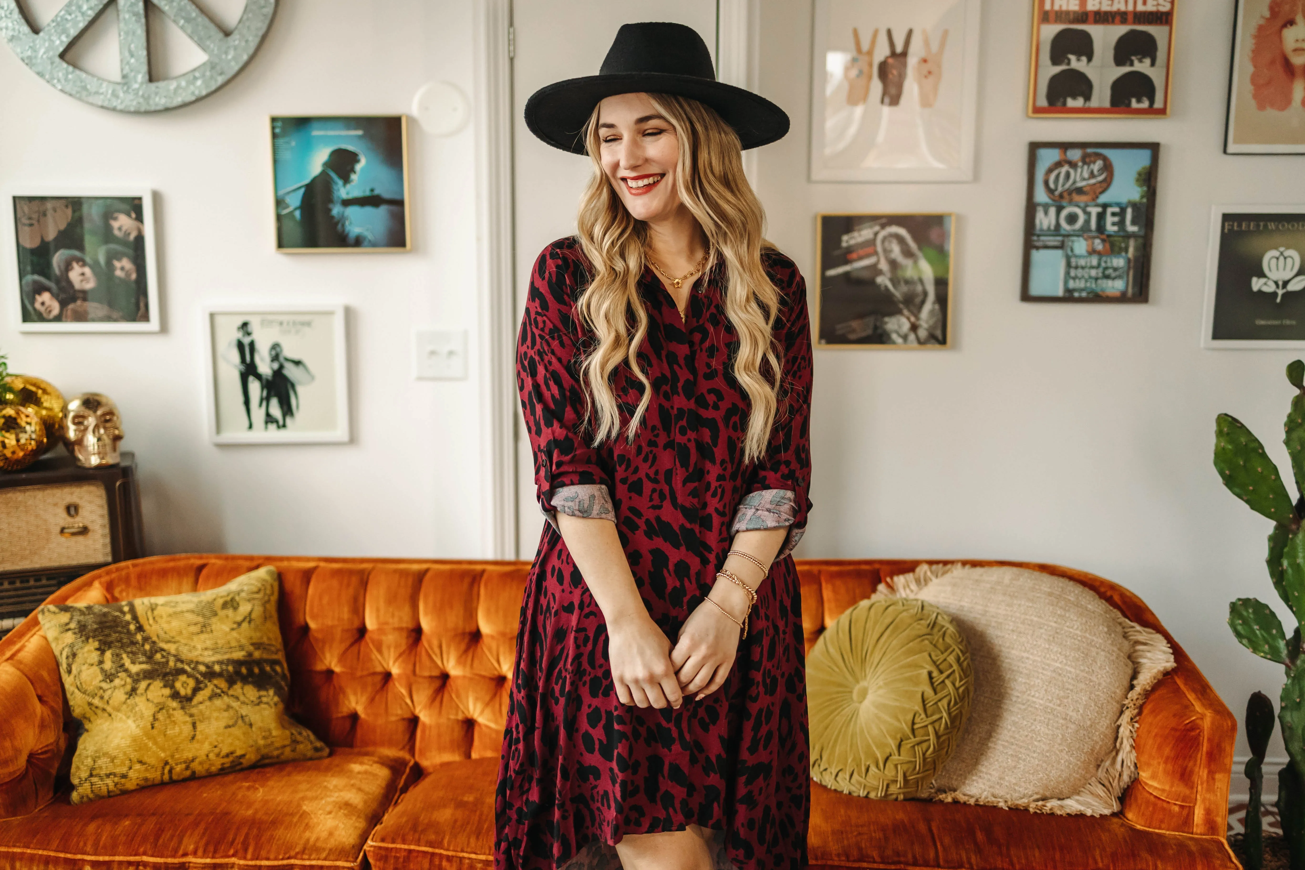lorielle button down dress in burgundy