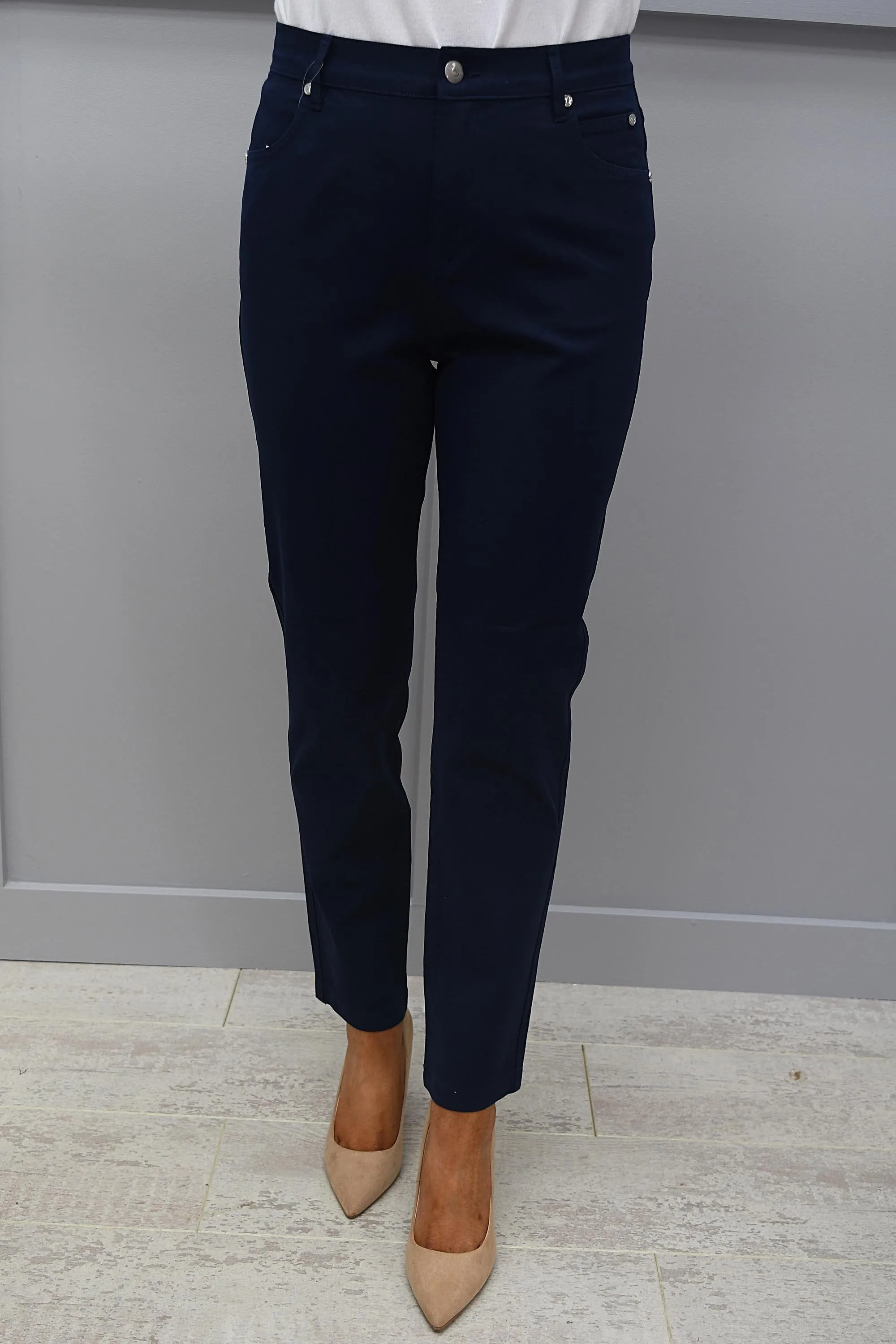 Marble Navy High Rise Jeans - 2400 103