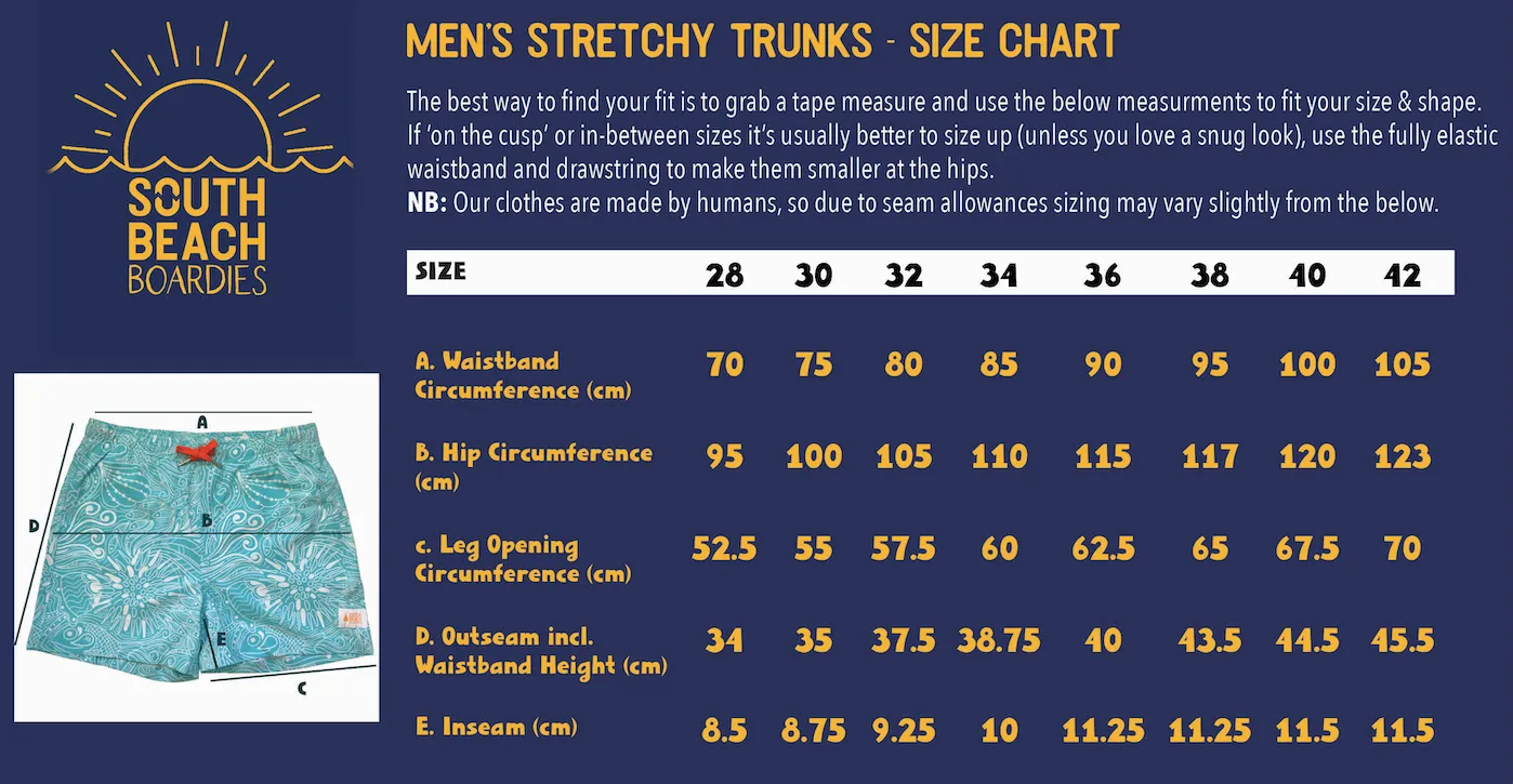 Men's Stretchy Trunks: Palmageddon v2