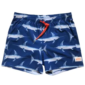 Men's Stretchy Trunks: Swordfish